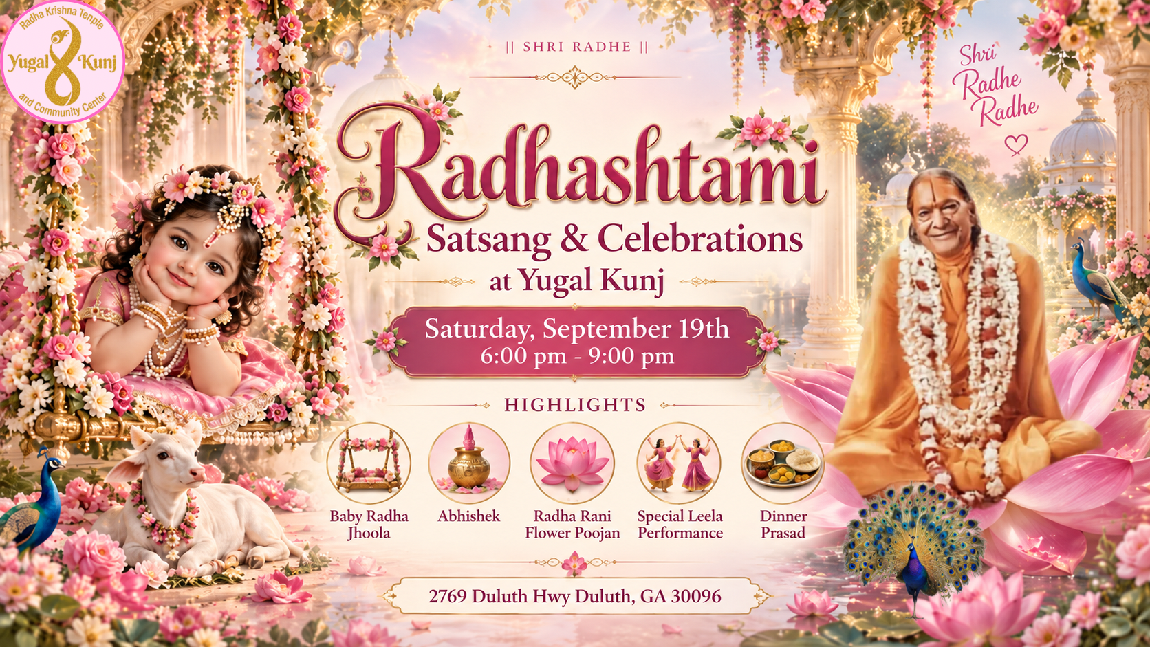 Radhashtami Satsang & Celebrations 2026