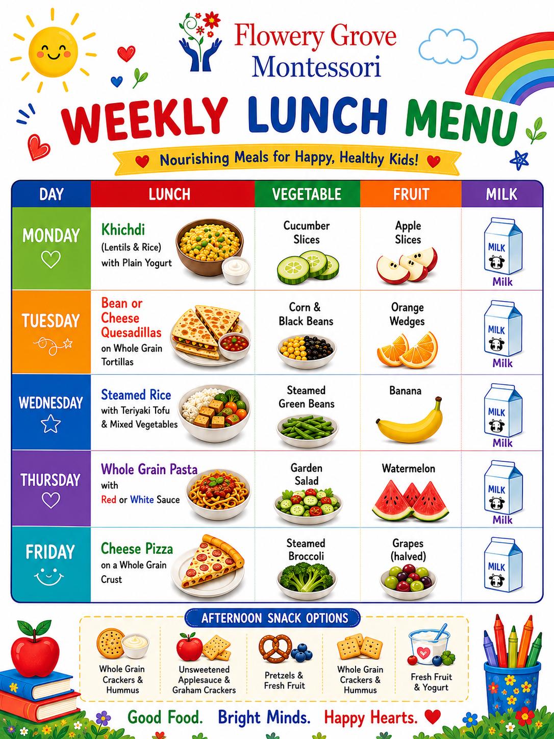 4-Week Rotating Food Menu